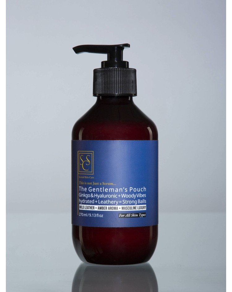 The Gentleman Pouch – Scrotum & Body Serum, Woody Amber & Leather